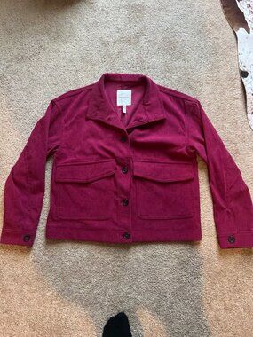 Avec‎ Les Filles Over Sized Corduroy Shacket Wine Color Women’s Small